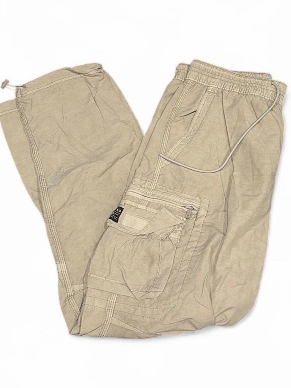 Aeropostale Men's Tan Cargo Pants with Elastic Waist